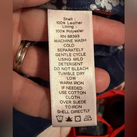 NWT Dennis by Dennis Basso Royal Blue Washable Leather Zip Up Jacket Womens Sz M - Picture 7 of 9